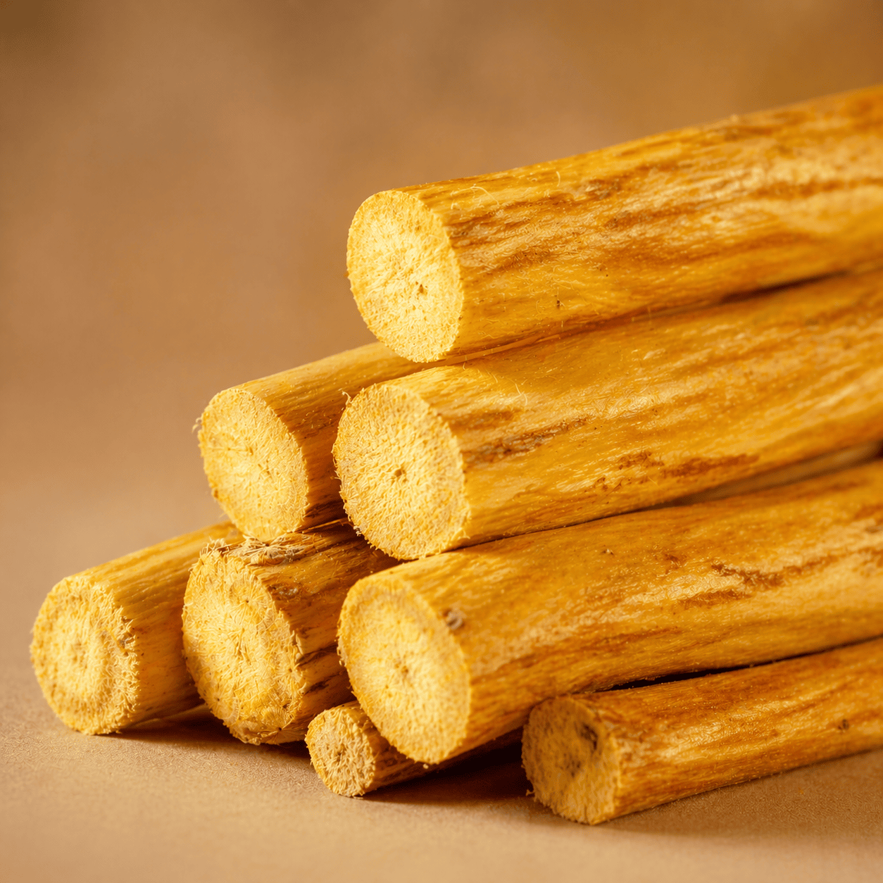 Peeled golden licorice roots